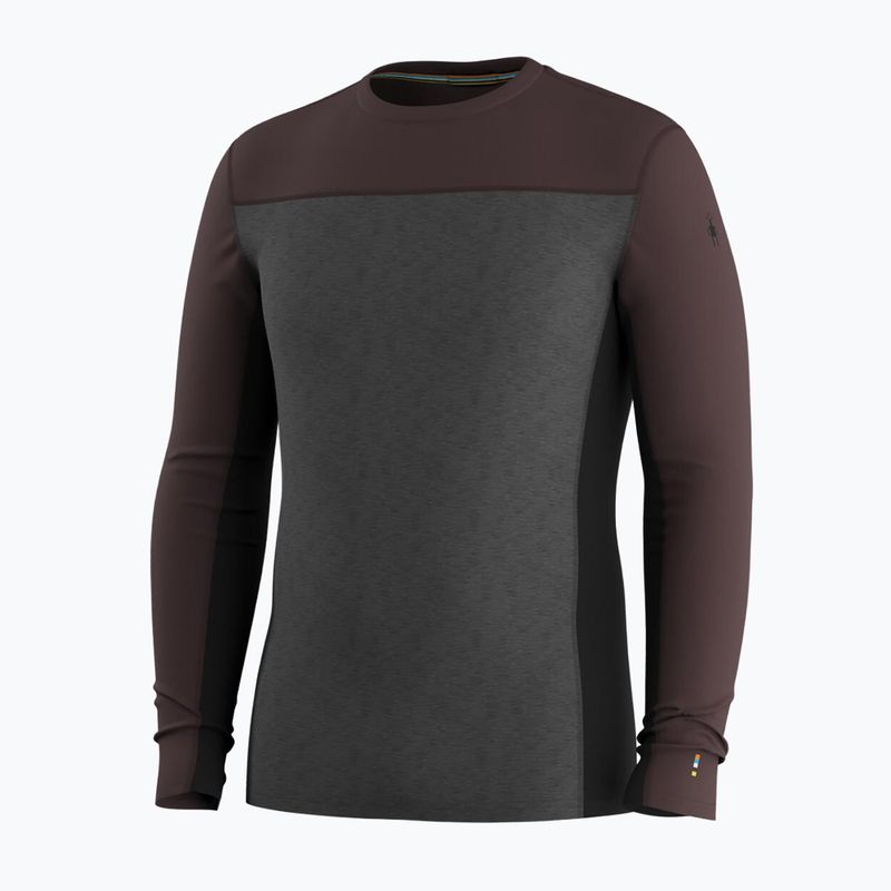 Кофта термоактивна чоловіча Smartwool Classic Thermal Merino Base Layer Colorblock Crew Boxed mink/charcoal 3