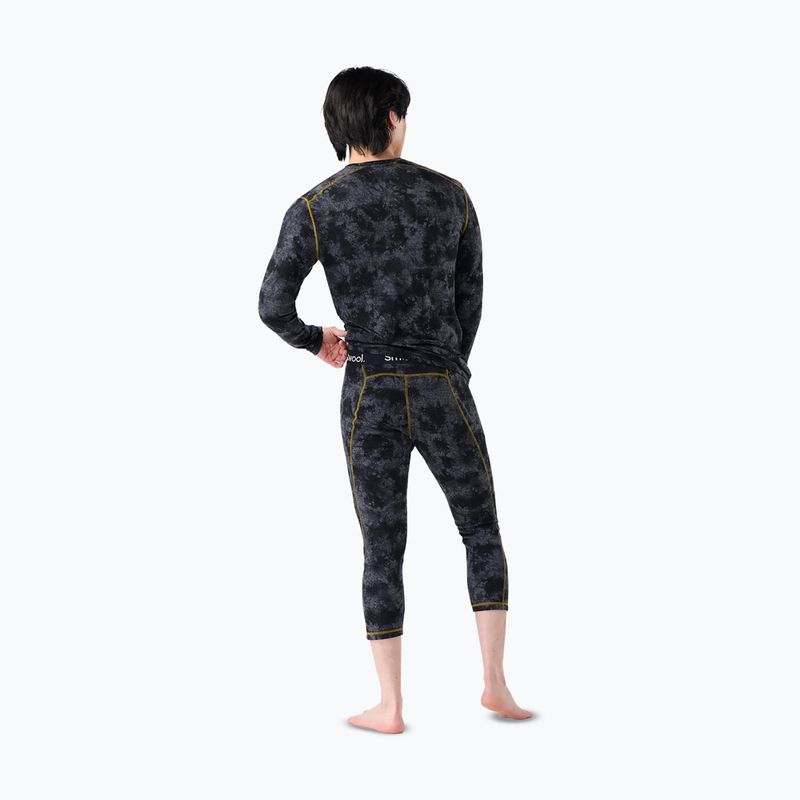 Штани термоактивні чоловічі Smartwool Classic Thermal Merino Base Layer 3/4 Bottom Boxed black tie dye/hny gold 2