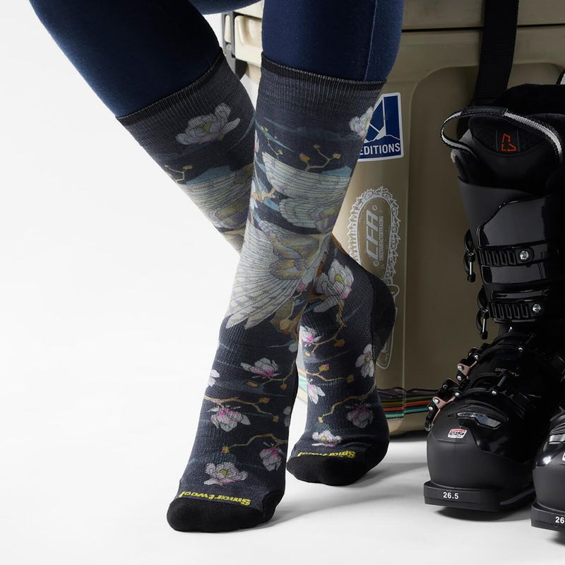 Шкарпетки лижні жіночі Smartwool Ski Zero Cushion Nightwatcher Prrint OTC black 2