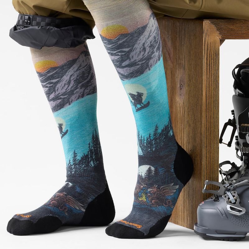 Шкарпетки лижні Smartwool Ski Targeted Cushion Winter Phase Print OTC purple dawn 2