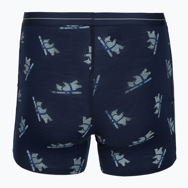 Боксери термоактивні чоловічі Icebreaker Merino 150 Anatomica BearTour AOP Boxers midnight navy 2