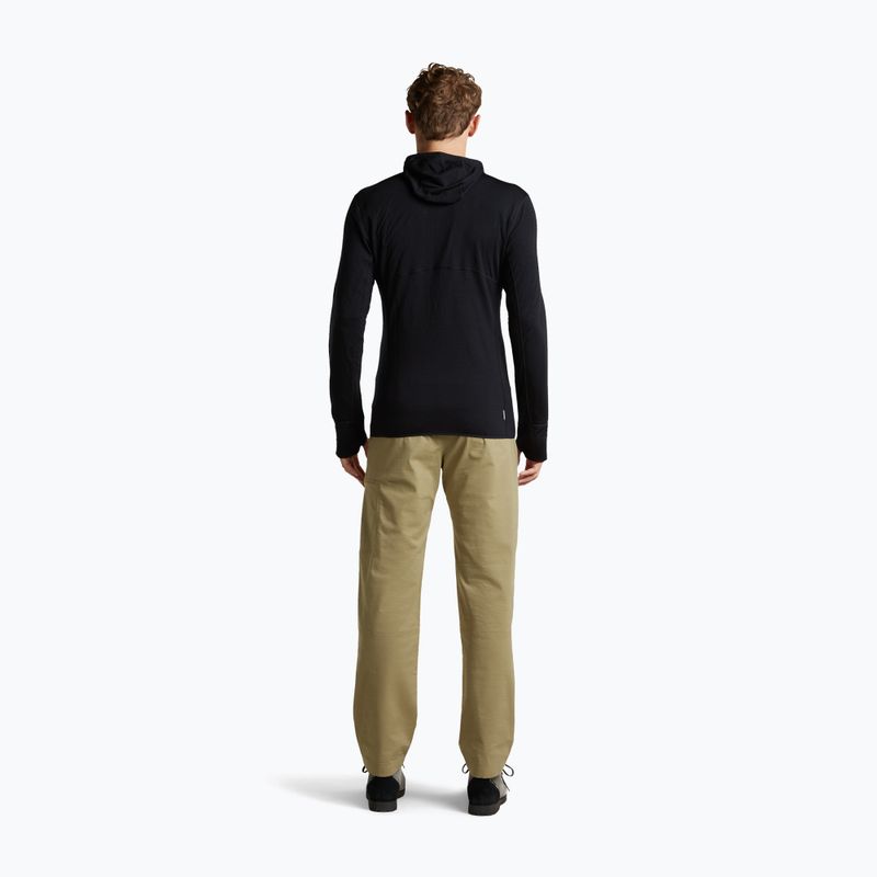 Кофта трекінгова чоловіча Icebreaker Merino 200 Realfleece Descender Half Zip Hoodie black 5