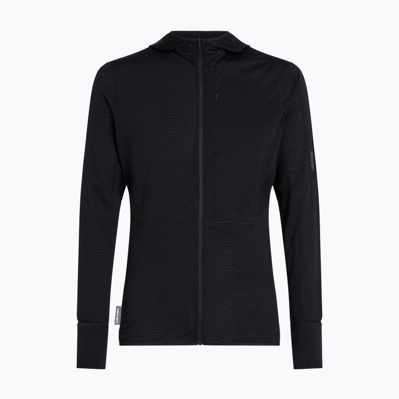 Кофта трекінгова чоловіча Icebreaker Merino 200 Realfleece Descender Half Zip Hoodie black 10