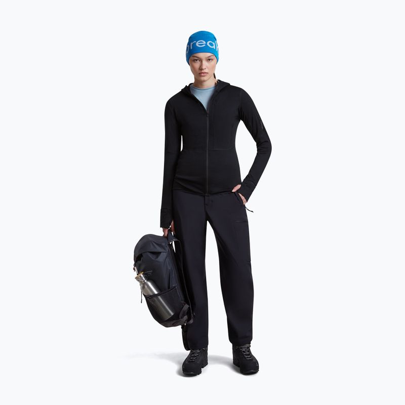 Кофта трекінгова жіноча Icebreaker Merino 200 Realfleece Descender Half Zip Hoodie black 2
