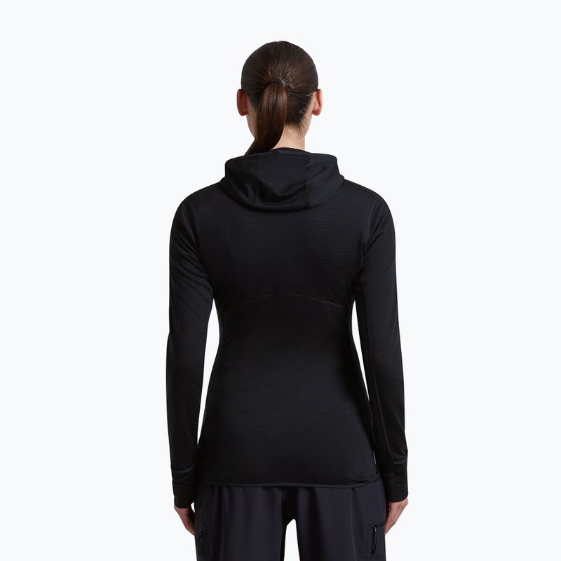 Кофта трекінгова жіноча Icebreaker Merino 200 Realfleece Descender Half Zip Hoodie black 3