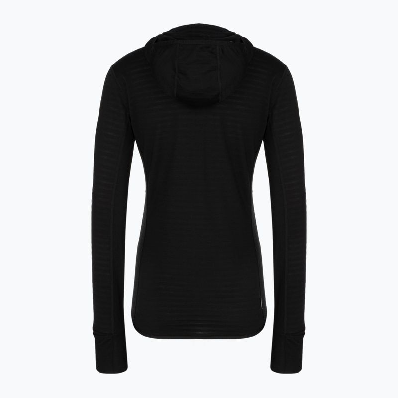 Кофта трекінгова жіноча Icebreaker Merino 300 Realfleece Descender Zip Hoodie black 2