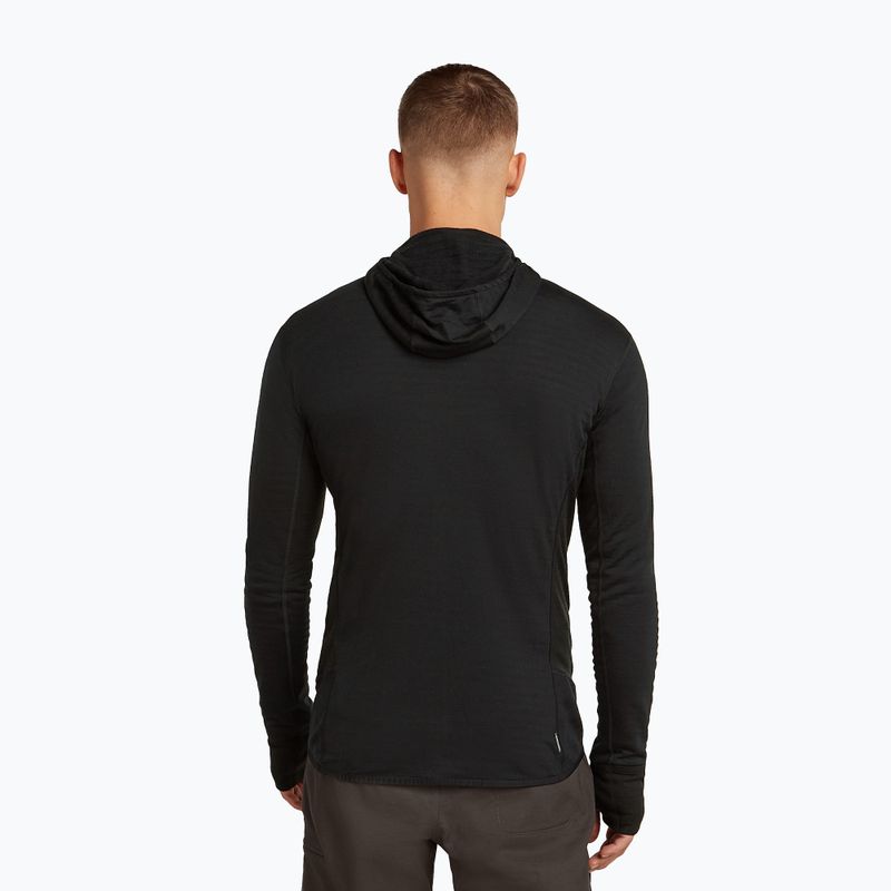 Кофта трекінгова чоловіча Icebreaker Merino 300 Realfleece Descender Zip Hoodie black 3