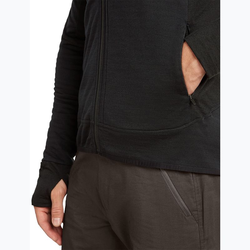 Кофта трекінгова чоловіча Icebreaker Merino 300 Realfleece Descender Zip Hoodie black 9