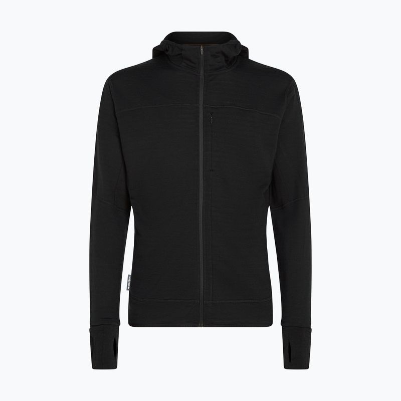 Кофта трекінгова чоловіча Icebreaker Merino 300 Realfleece Descender Zip Hoodie black 10