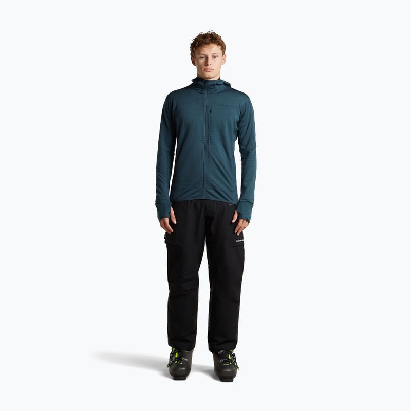 Кофта трекінгова чоловіча Icebreaker Merino 300 Realfleece Descender Zip Hoodie abyss 4