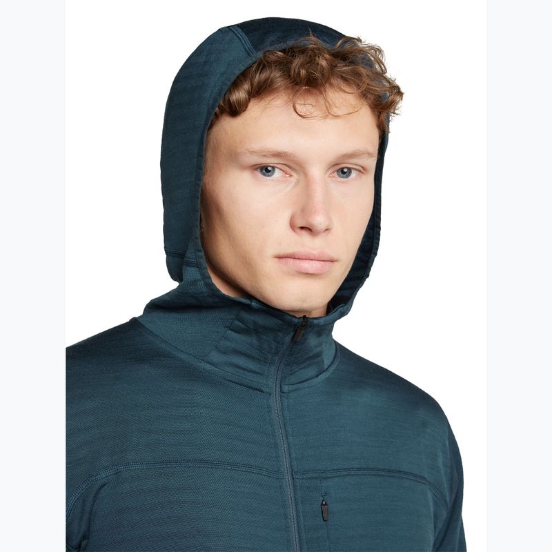 Кофта трекінгова чоловіча Icebreaker Merino 300 Realfleece Descender Zip Hoodie abyss 6