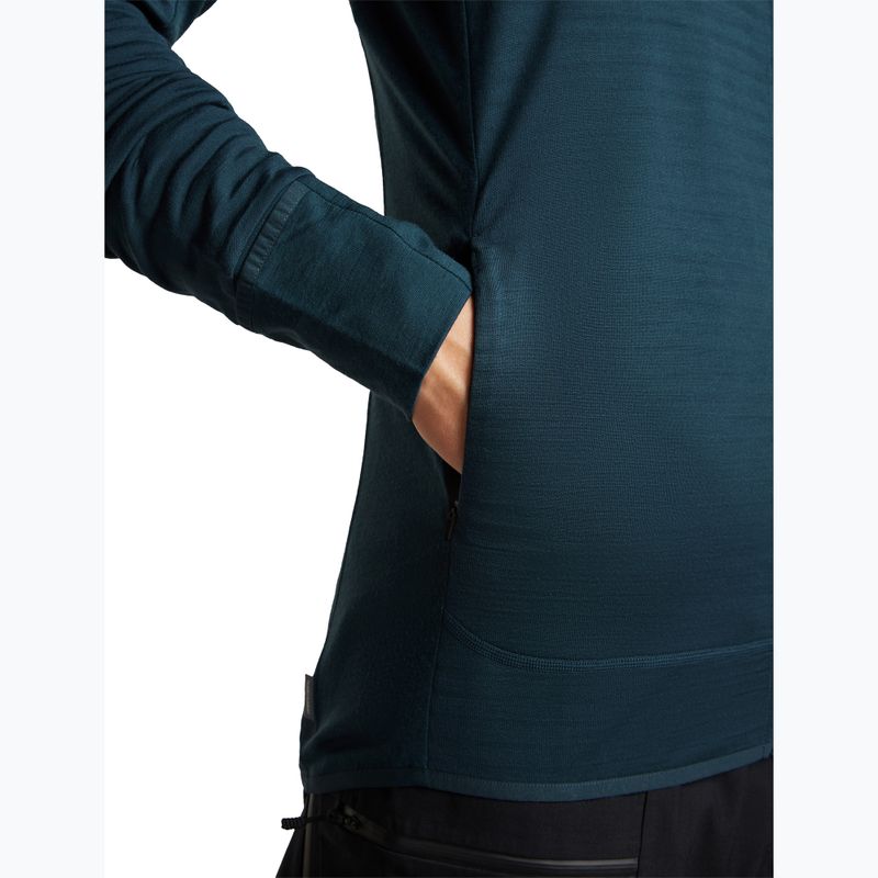 Кофта трекінгова чоловіча Icebreaker Merino 300 Realfleece Descender Zip Hoodie abyss 8