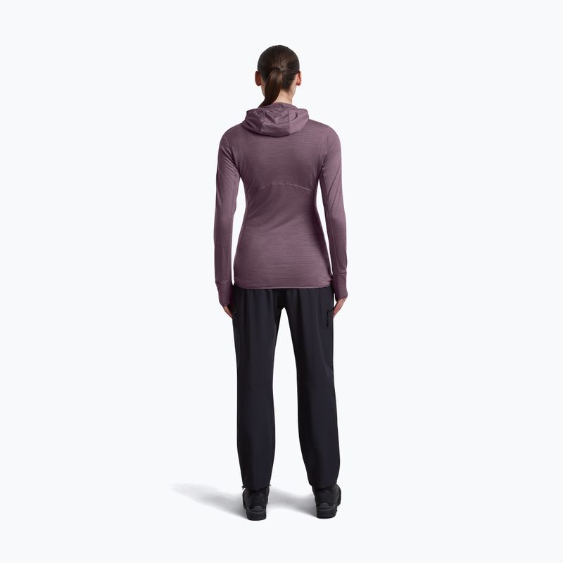 Кофта трекінгова жіноча Icebreaker Merino 200 Realfleece Descender Half Zip Hoodie grey plum 5