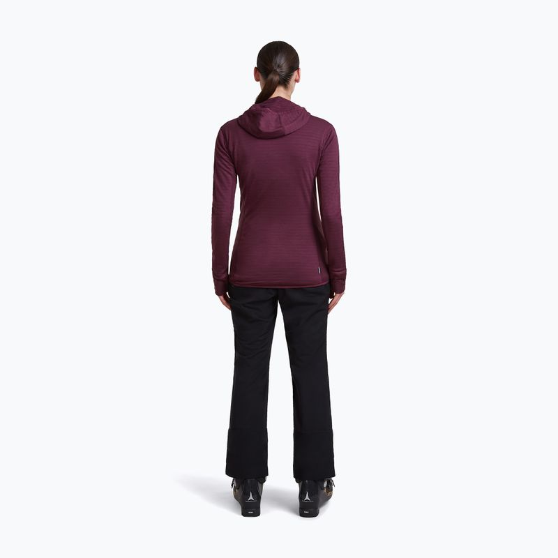 Кофта трекінгова жіноча Icebreaker Merino 300 Realfleece Descender Zip Hoodie dark berry 8
