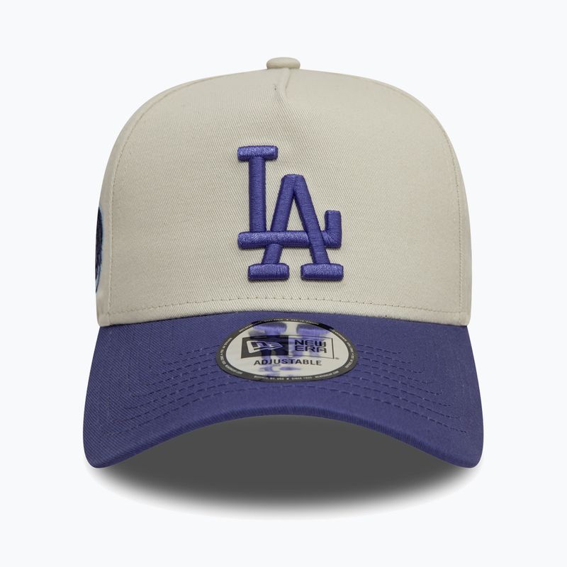 Бейсболка New Era WS Patch Eframe Los Angeles Dodgers світло-бежева 2