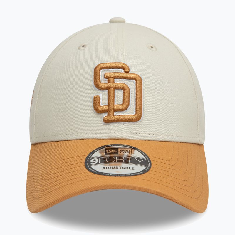 Бейсболка New Era WS Patch 9Forty San Diego Padres світло-бежева 3