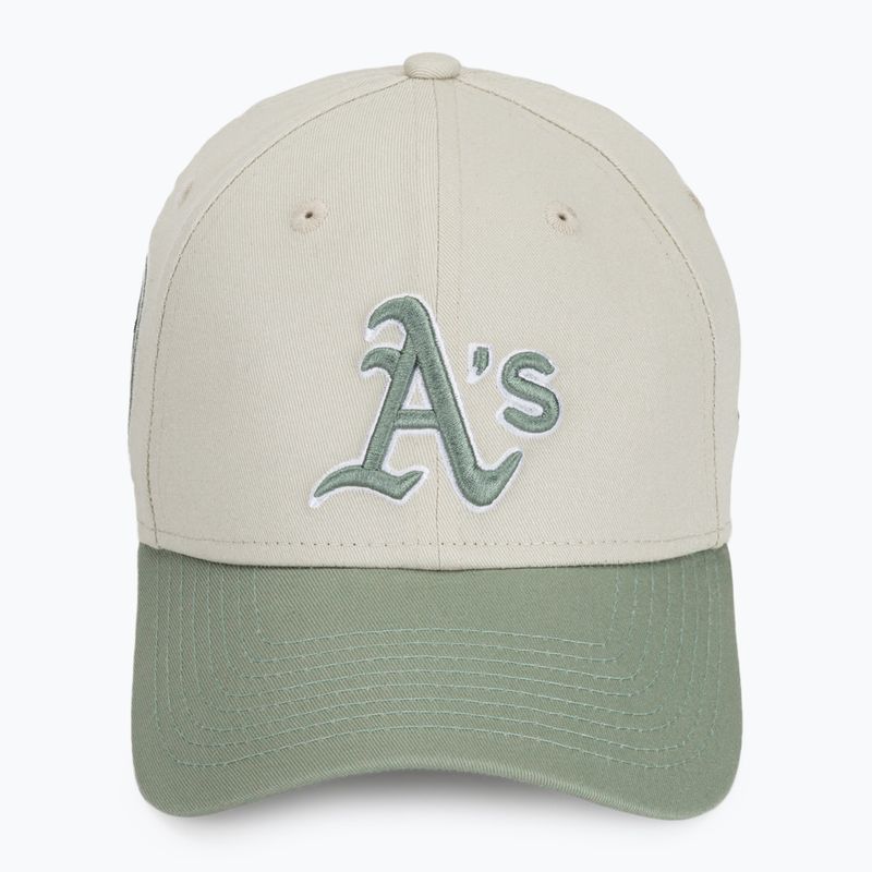 Бейсболка New Era WS Patch 9Forty Oakland Athletics світло-бежева 2