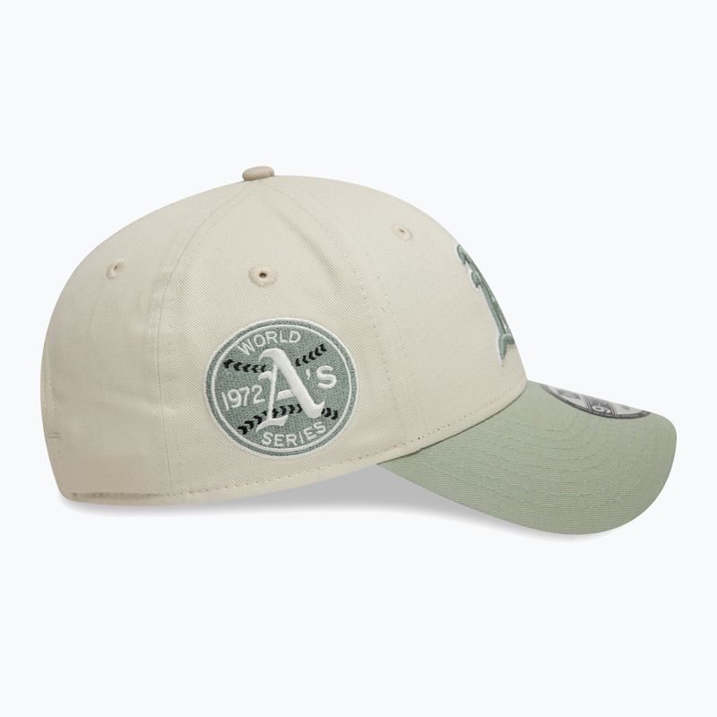 Бейсболка New Era WS Patch 9Forty Oakland Athletics світло-бежева 4