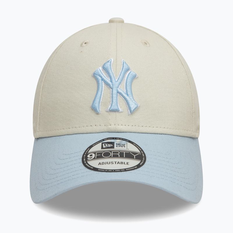 Бейсболка New Era WS Patch 9Forty New York Yankees світло-бежева 2