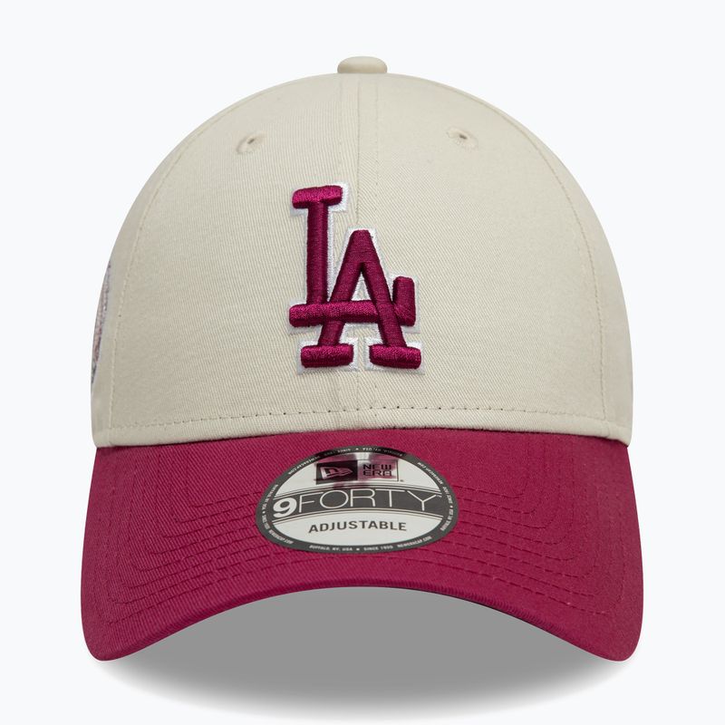 Бейсболка New Era WS Patch 9Forty Los Angeles Dodgers світло-бежева 2