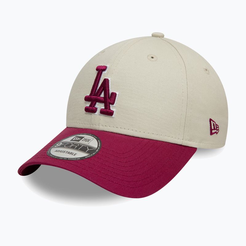 Бейсболка New Era WS Patch 9Forty Los Angeles Dodgers світло-бежева 3