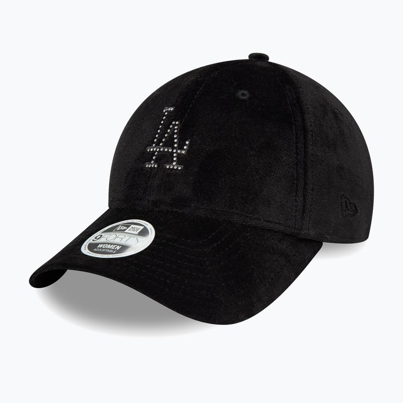 Бейсболка New Era Diamante Velour 9Forty Los Angeles Dodgers чорна 3
