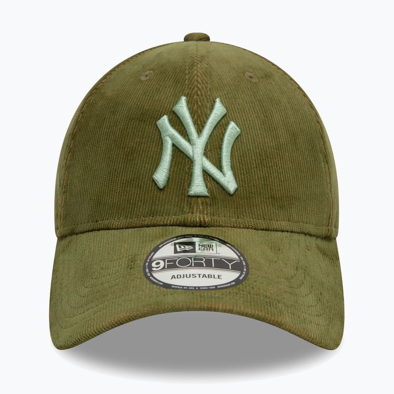 Бейсболка New Era Two Tone Cord 9Forty New York Yankees темно-зелена 2