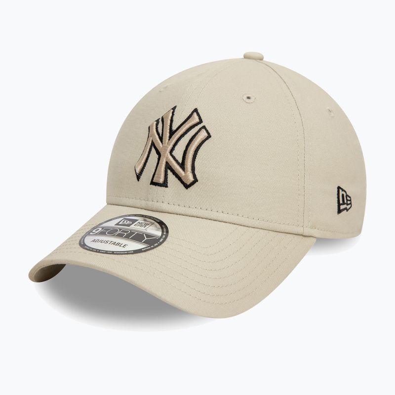 Бейсболка New Era Team Outline 9Forty New York Yankees світло-бежева 2