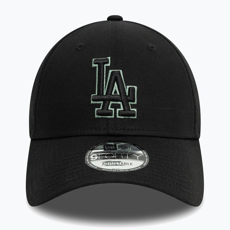 Бейсболка New Era Team Outline 9Forty Los Angeles Dodgers чорна 2
