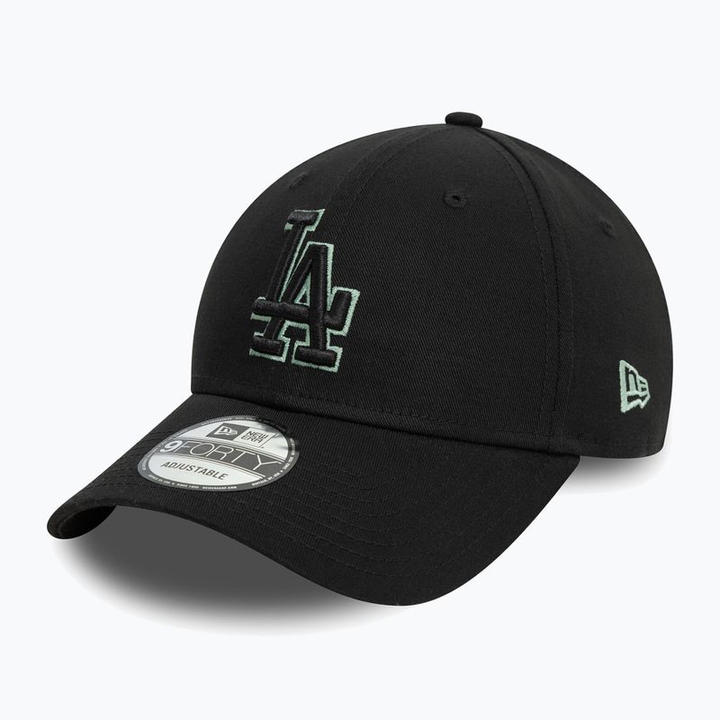Бейсболка New Era Team Outline 9Forty Los Angeles Dodgers чорна 3