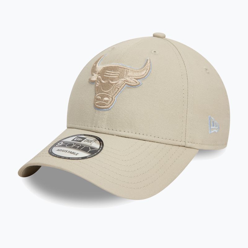 Бейсболка New Era Team Outline 9Forty Bulls світло-бежева 3