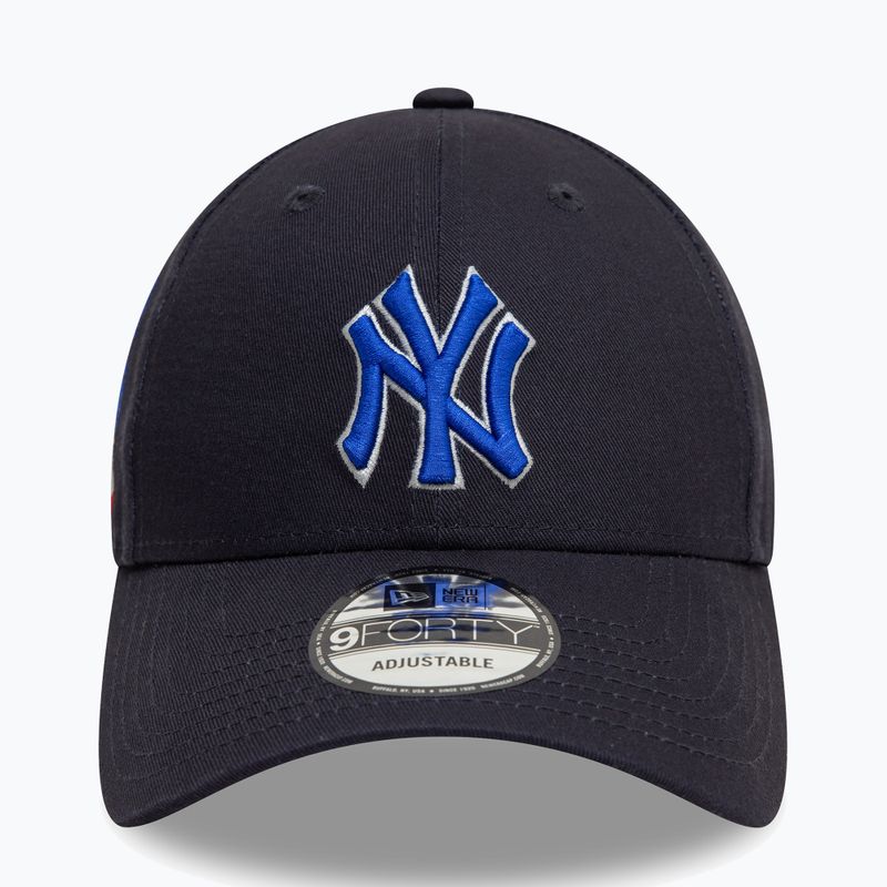 Бокова нашивка New Era 9Forty New York Yankees бейсболка темно-синя 3