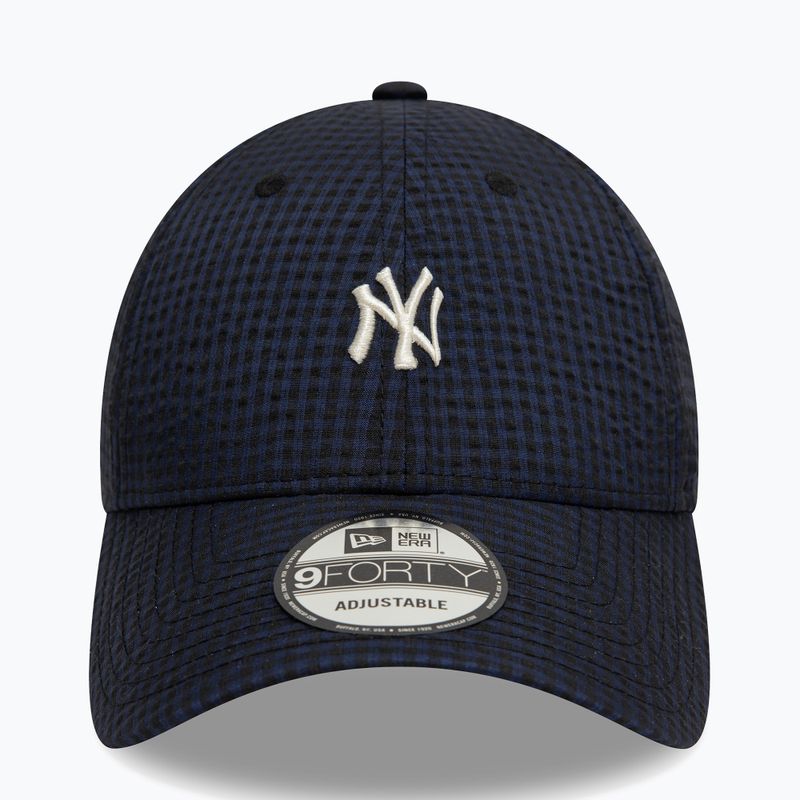 Бейсболка New Era Seersucker 9Forty New York Yankees темно-синя 2