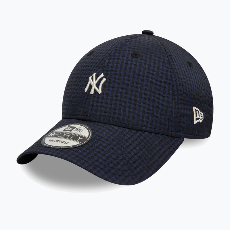 Бейсболка New Era Seersucker 9Forty New York Yankees темно-синя 3