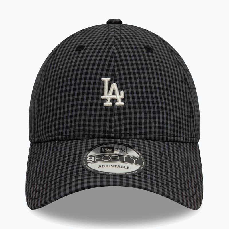 Бейсболка New Era Seersucker 9Forty Los Angeles Dodgers чорна 3