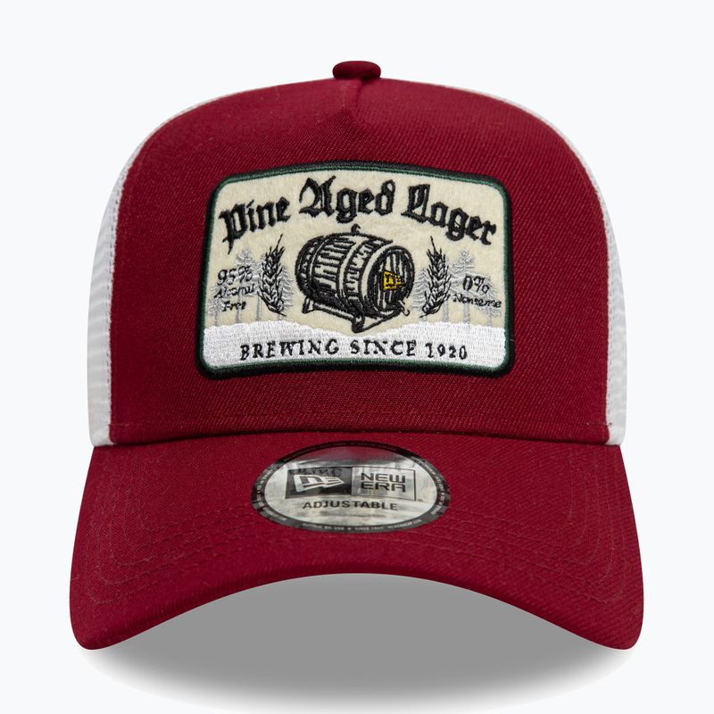 Бейсболка New Era NE Vintage Trucker темно-червона 2