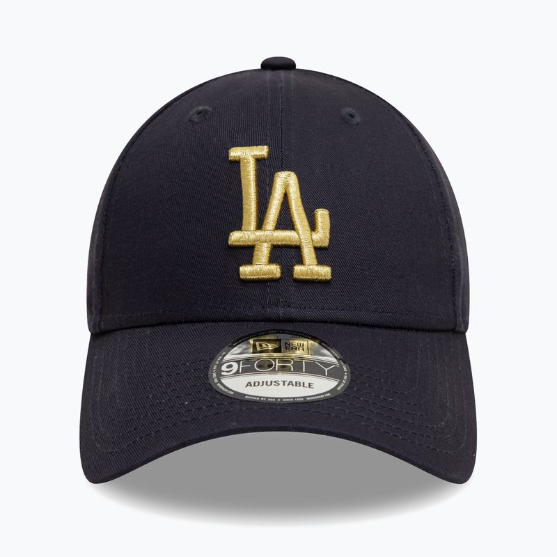 Бейсболка New Era Metallic 9Forty Los Angeles Dodgers темно-синя 2