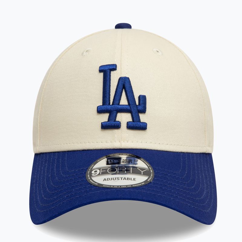 Бейсболка New Era Colourblock 9Forty Los Angeles Dodgers світло-бежева 2