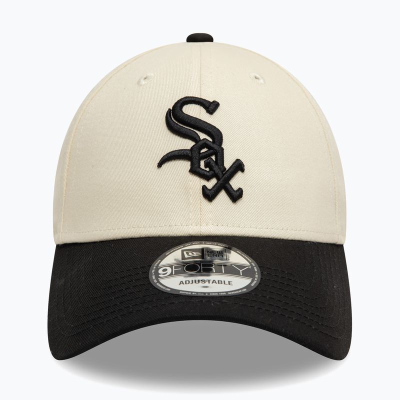 Бейсболка New Era Colourblock 9Forty Chicago White Sox світло-бежева 2