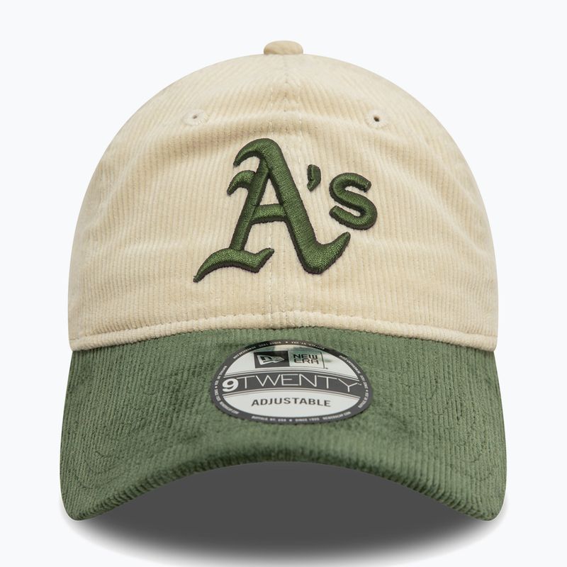 Бейсболка New Era Block Cord 9Twenty Oakland Athletics світло-бежева 2