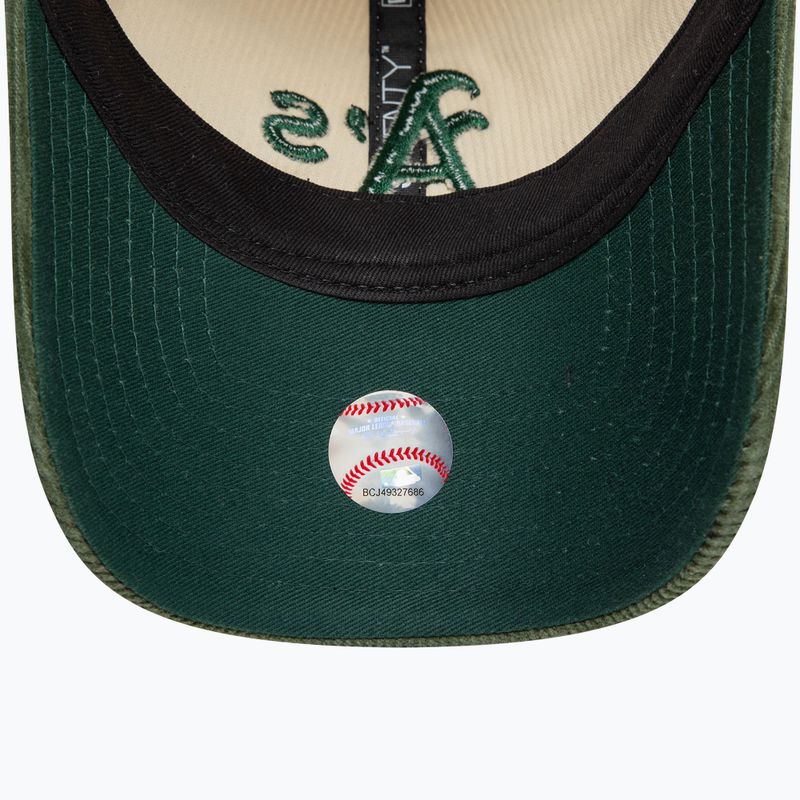 Бейсболка New Era Block Cord 9Twenty Oakland Athletics світло-бежева 5