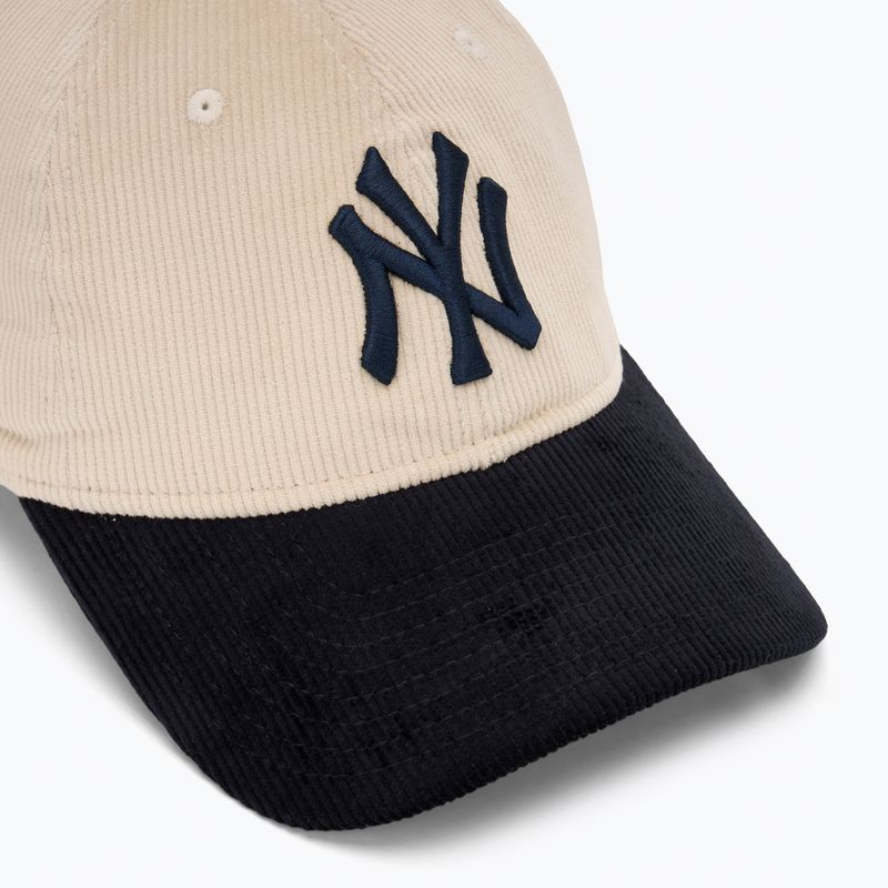 Бейсболка New Era Block Cord 9Twenty New York Yankees світло-бежева 3