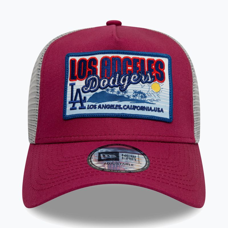 Бейсболка New Era MLB Patch Trucker Los Angeles Dodgers темно-червона 2