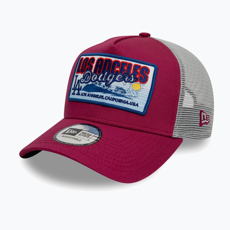 Бейсболка New Era MLB Patch Trucker Los Angeles Dodgers темно-червона 3