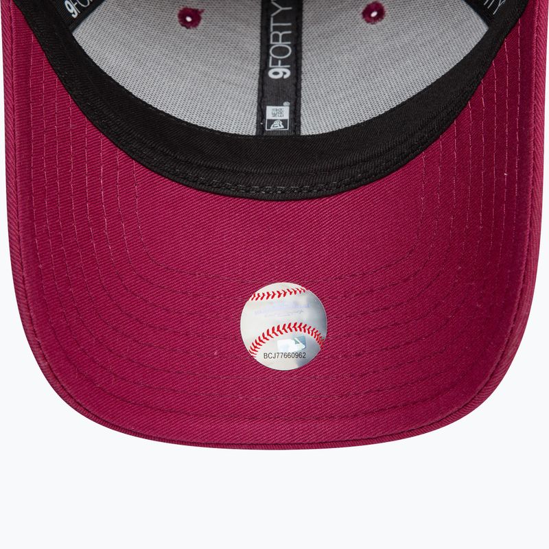 Бейсболка New Era Metallic Logo 9Forty Los Angeles Dodgers темно-червона 5