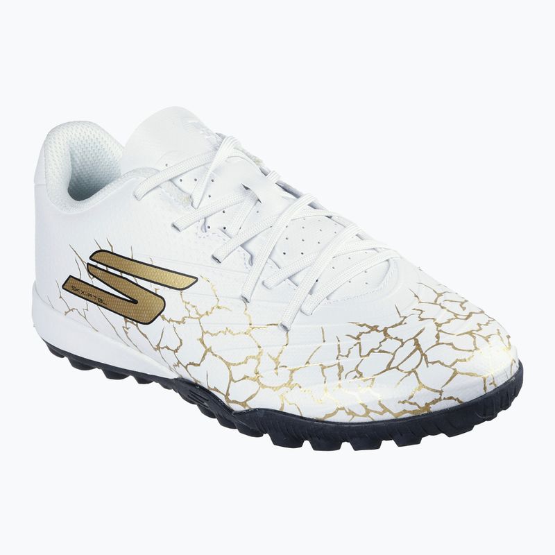 Кросівки футбольні дитячі SKECHERS Skx_1.5 Youth Jr TF white/gold 8
