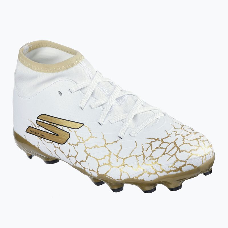 Кросівки футбольні дитячі SKECHERS Skx_1.5 High Td Jr FG white/gold 8