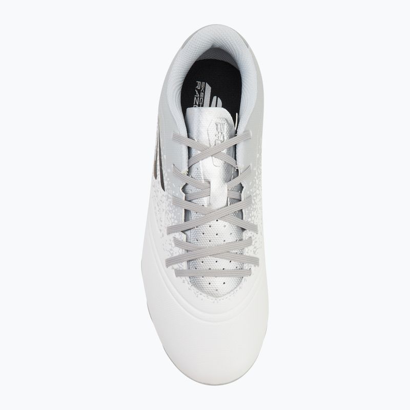 Кросівки футбольні дитячі SKECHERS Razor 1.5 Youth Jr FG white/silver 5