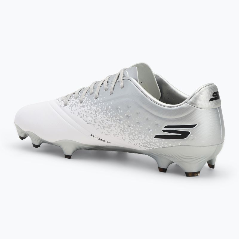 Кросівки футбольні чоловічі SKECHERS Razor 1.5 Academy FG white/silver 3