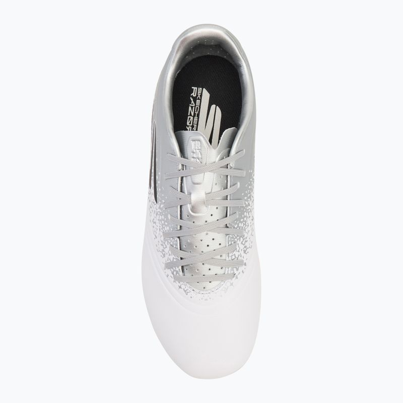 Кросівки футбольні чоловічі SKECHERS Razor 1.5 Academy FG white/silver 5